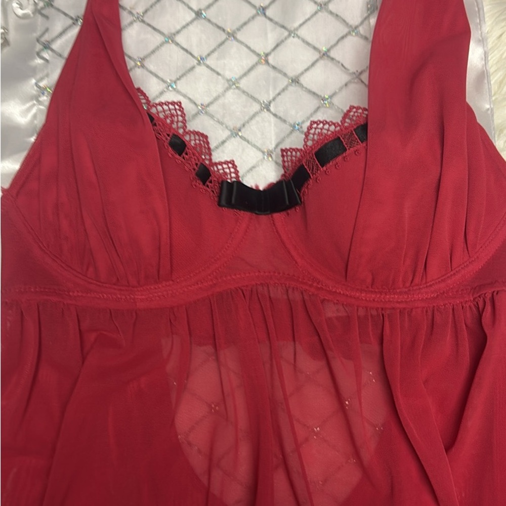 Dream Pairs Red Lace Chemise